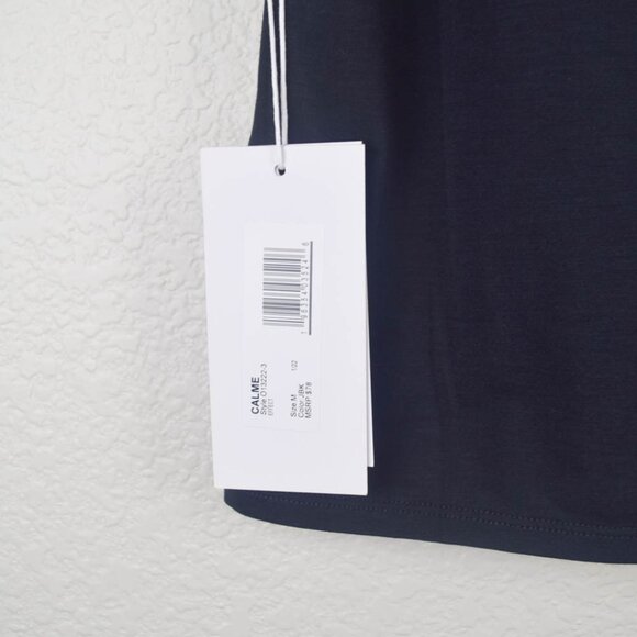 Johnny Was Calme Womens M Black Boxy Muscle Tee Tank Top Open Keyhole Back - Picture 5 of 7